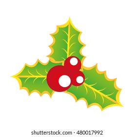 leafs decoration christmas icon vector illustration design
