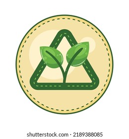 leafs in ecology seal emblem