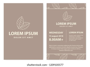 leafs, event invitation template