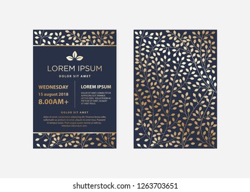 leafs, event invitation template
