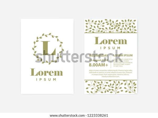 leafs event invitation template stock vector royalty free free event invite template