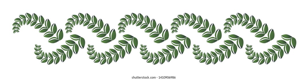 leafs fern decorative endless ornament  