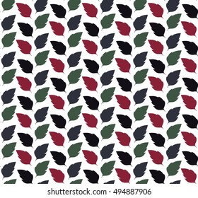 Leafs floral natural botanical seamless vector pattern
