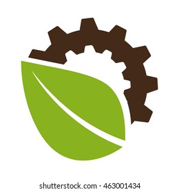 leafs floral nature icon vector isolated graphic