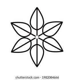 leafs foliage around line style