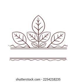 leafs foliage border nature icon