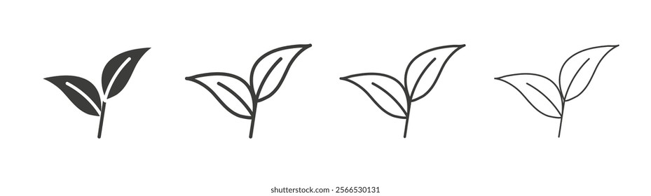 Leafs icon collection for website design, app, UI design.