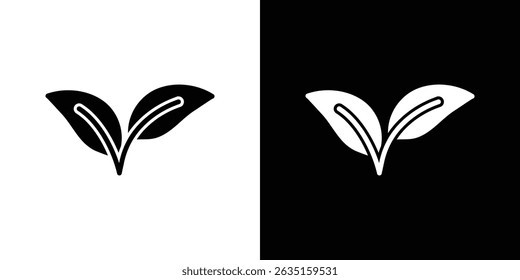 Leafs icon concept, vector illustration
