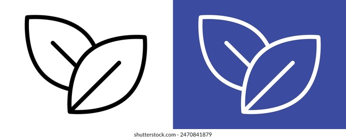 Leafs icon logo set vector