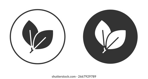 Leafs ícone silhueta símbolo. Ilustração isolada de vetor