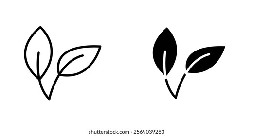 Leafs icons vector graphic pack