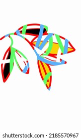 Leafs illustration modern style for your design