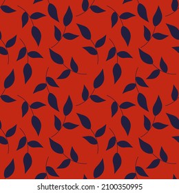 Leafs ilustration seamless patern.Great for textile,fabric,wrapping paper,and any print.