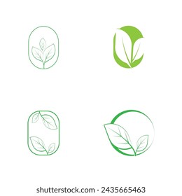 leaf's logo icon vector illustration template design