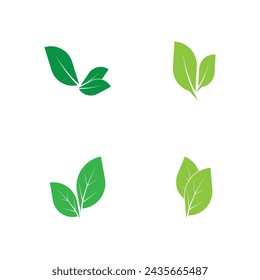 leaf's logo icon vector illustration template design