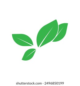 Diseño de Plantilla de Ilustración vectorial de icono de logotipo de hoja