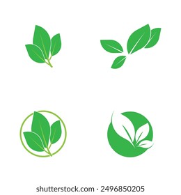 leaf's logo icon vector illustration template design