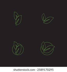 leaf's logo icon vector illustration template design
