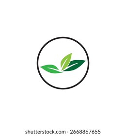 Diseño de Plantilla de Ilustración vectorial de icono de logotipo de hoja
