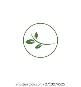 Diseño de Plantilla de Ilustración vectorial de icono de logotipo de hoja