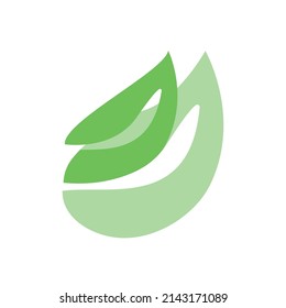 Leafs logo vector illustration. nature logo design template.