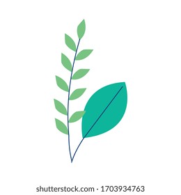 leafs nature ecology isolated icon vector illustration design