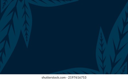 Leafs on the blue background, Abstract vector
