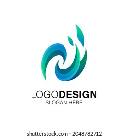 leafs and organic logo design