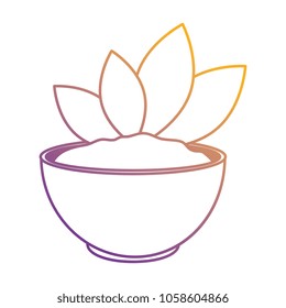 leafs plant in ceramic pot