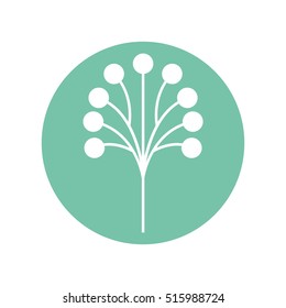leafs plant christmas decoration vector illustration design