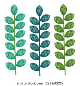 leafs plant decorative icon