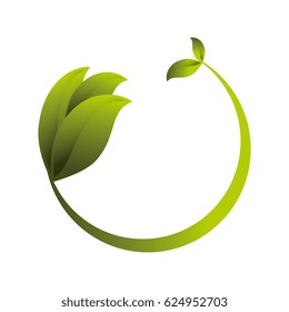 leafs plant decorative icon