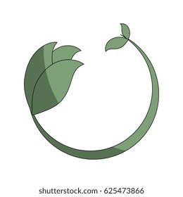 leafs plant decorative icon