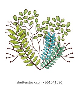 leafs plant decorative icon