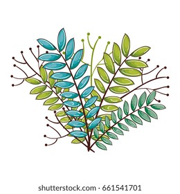 leafs plant decorative icon