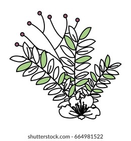 leafs plant decorative icon
