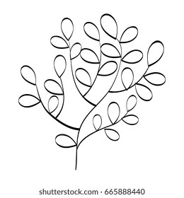 leafs plant decorative icon
