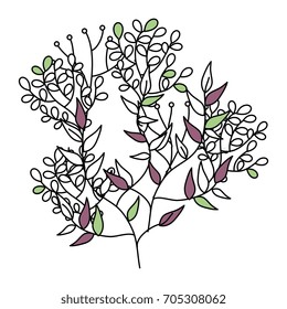 leafs plant decorative icon