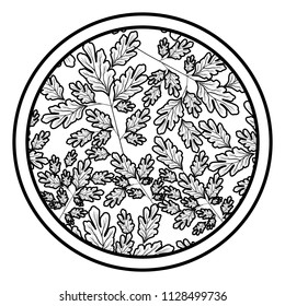 leafs plant ecology circular frame