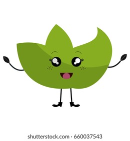 leafs plant ecology kawaii character