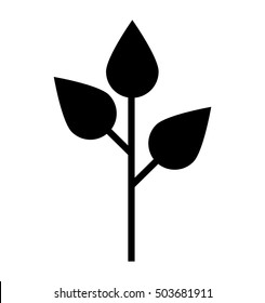 leafs plant ecology symbol vector illustration design
