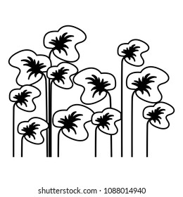 leafs plant frame pattern