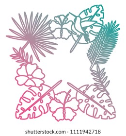 leafs plant frame pattern