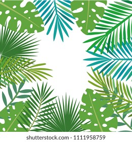 leafs plant frame pattern