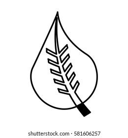 leafs plant isolated icon