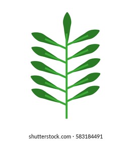 leafs plant isolated icon