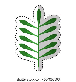 leafs plant isolated icon