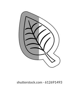 leafs plant isolated icon