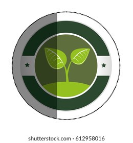 leafs plant isolated icon