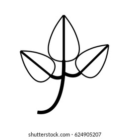 leafs plant isolated icon
